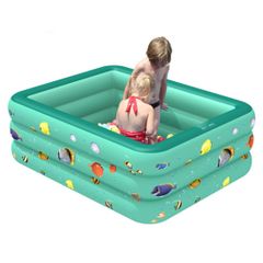 子供用プール 130x85x50cm グリーン 家庭用ビニールプール 暑さ対策 漏れ防止 水遊び