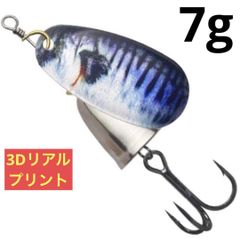 スピナー ルアー 7g 1個 リアル 3Dプリント