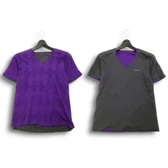 BURBERRY BLACK LABEL バーバリー ブラックレーベル 2way リバーシブル★ ホース刺繍 アーガイル 半袖 Tシャツ Sz.2 メンズ