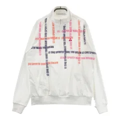 サイズ：L LE COQ GOLF ルコックゴルフ  異素材切替 ハーフジップ長袖ジャケット ロゴ柄 ホワイト系 [240101421004] ゴルフウェア レディース ストスト