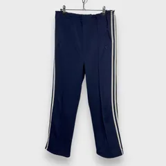 80ｓ☆adidas☆アディダス☆トラックパンツ☆台湾製☆ジャージ☆ラインパンツ☆ネイビー☆M☆F24M