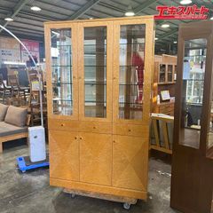 店頭引取り/エリア限定配送 IDC大塚家具 スプレンダー キュリオケース 飾り棚 照明付き 戸塚店