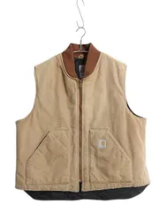 ま*様 Carhartt　カーハート　ダック　ベスト　裏キルティング　極美品 カーハート ダック ベスト キルティング裏地 中綿 カーハート