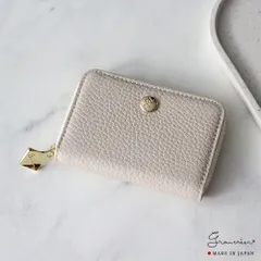 ＼マストアイテムのコインケース／【日本製】イタリア高級シュリンクレザーを使用したコインケース。コンパクトながらカード挿れが2箇所あり使い勝手抜群です。交通系ＩＣカードなどを入れても◎汚れや傷が目立ちにくいシュリンクレザーです。(バニラホワイト）