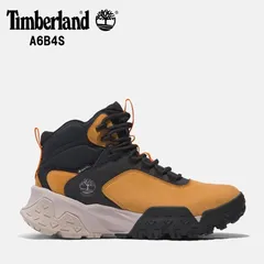 Timberland A6B4S メンズ モーション スクランブル ミッド レースアップ GTX ハイキング ブーツ ウィート 防水性 透湿性ティンバーランド レースアップ ヌバックレザー メンズ 靴 人気 アウトドア ティンバー ハイキング ブーツ