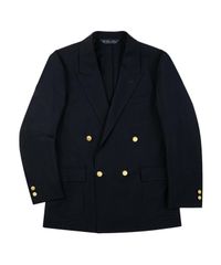 Size:S_Color:ネイビー [Brooks Brothers] [ブルックスブラザーズ] ◆オンラインストア◆コンバットウール ダブル４釦ブレザー Traditional 330000839 ネイビー S