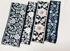 セットD 「特別価格」インド刺繍リボン50cm×4 本セット