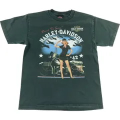 棚*ん様 BiUV ハーレー Tシャツ 長袖 古着 ピンナップガール セクシー BiUV ハーレー Tシャツ 長袖 古着 ピンナップガール セクシー 袖プリント