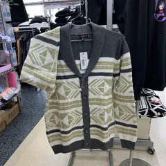 guess ゲス⚫︎長袖　ニット　カーディガン　総柄　グレー　M L