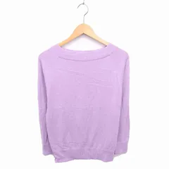 ナチュラルビューティーベーシック NATURAL BEAUTY BASIC ニット セーター ボートネック アンゴラ混 ラグランスリーブ 長袖 M 紫 ライトパープル /TT18