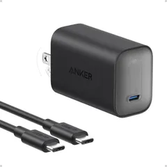 新品 Anker Nano Charger (100W) with USB-C & USB-C ケーブル 【ケーブル付属/PD対応/PSE技術基準適合/折りたたみ式プラグ】MacBook Windows PC iPhone 15シリーズ iPad Galaxy