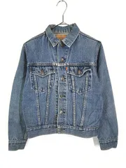 レディース 古着 80s Canada製 Levi's 75405-0217 ブルー デニム トラッカー ジャケット Gジャン M位 古着 のサムネイル