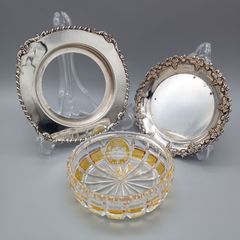 バーミンガム キャビア入れ 銀食器 1900年代トレー セット