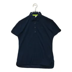中古 レディース アディダスゴルフ adidas GOLF 半袖ポロシャツ S 紺 ネイビー シンプル