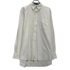 CHAPS 長袖 無地シャツ L 程 ホワイト チャップス ボタンダウン 胸ポケット ドレスシャツ 古着卸 アメリカ仕入 a612-5148