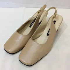 Riz raffinee リズ ラフィーネ レザーパンプス 23cm EE ベージュ系 ミュール サンダル