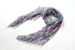 エトロ ストール スカーフ ペイズリー柄 シアー シルク ブランド 小物 レディース ホワイト ETRO 【中古】