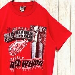 90s USA製 Lee SPORT NHL Detroit Redwings デトロイト・レッドウィングス プリント Tシャツ M USA古着