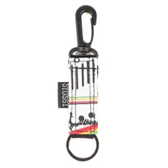 新品 STUSSY ステューシー 00s IRIE 民族柄 キーホルダー キーリング ホワイト ラスタ カジュアル ブランド ストリートのサムネイル