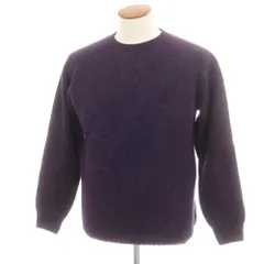 【中古】【未使用】インバーアラン INVERALLAN ウール クルーネック プルオーバーニット ダークパープル【サイズ40】【メンズ】のサムネイル