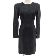 TRUSSARDI トラサルディ オールレザー ワンピース レディース ブラック 42 90’s ヴィンテージ イタリア製
