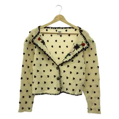 Tach Clothing / タチ クロージング | エンブロイダリー ニット カーディガン | S | オフホワイト | レディース