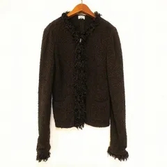 #anc フォクシーブティック FOXEY BOUTIQUE カーディガン 38 茶 ジップアップ シルク混 レディース [868929]のサムネイル
