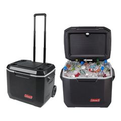 【人気カラー】約47L コールマン クーラーボックス COLEMAN 50QT XTREME BLACK ブラック ハンドル キャスター ホイール付 大型 USA直輸入品