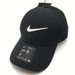 【新品】ナイキ キャップ 黒×白 ロゴ刺しゅう DRYFIT L/XL 57-59cm ゴルフウェア 2023年モデル NIKE