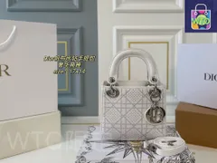 【今日特価】DIOR Lady Dior キャンバスとスパークルストーンのハンドバッグ！送料無料で今の在庫はお得な価格です！WT1輸入