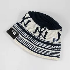 【ニューエラ正規品】ニューエラ New Era® NEW ERA® 帽子  ニットバケット ニューヨーク・ヤンキース ネイビー/クローム(商品番号：14667668)