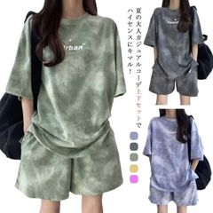 セットアップ 即購入OK レディース 上下セット Tシャツ 半袖 短パン ショートパンツ 女子 スポーツ カジュアル ルームウェア 部屋着 パジャマ リラクシングウェア 外出 トップス ボトムスyunban72