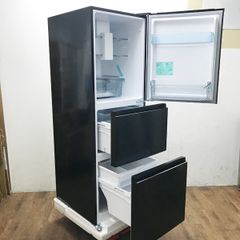 【未使用・アウトレット ※キズ 凹あり】Haier JR-CV29B(K) 冷蔵庫 286L 幅54cm 3ドア 右開 2023年 チャコールブラック ●85391