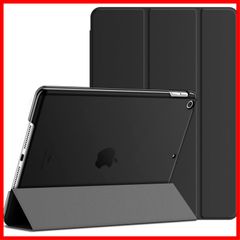 9.7インチ (2018/2017，第6/5世代用) ケース iPad PUレザー 三つ折スタンド JEDirect オートスリープ機能 (ブラック)