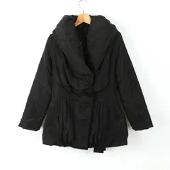 セシルマクビー ダウンジャケット ダウンコート 中綿 アウター 黒 レディース Mサイズ ブラック CECIL McBEE 【中古】