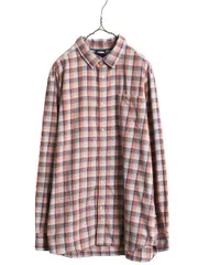 【お得なクーポン配布中!】 ノースフェイス チェック 長袖 シャツ メンズ XL 古着 The North Face アウトドア コットン ポケット付き マルチカラー 薄手 大きいサイズ