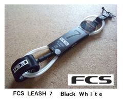 FCS ALL ROUND Leash 7ft　WHITE/BLACK