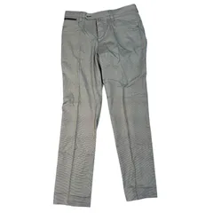 AT301 23区 ニジュウサンク METRO メトロ パンツ 長ズボン スラックス ゴルフ ウェア 千鳥 チェック ホワイト ブラック メンズ 46