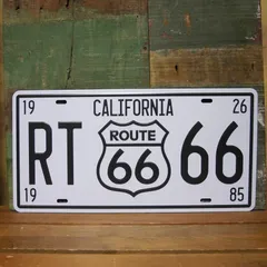 ルート66 アンティークメタルエンボスプレート 66 CALIFORNIA ブリキ看板 インテリア ROUTE66 カリフォルニアのサムネイル