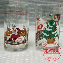 フェデラル クリスマスエンジェル 擦りガラス タンブラー ヴィンテージ 