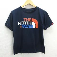 Q■ノースフェイス/THE NORTH FACE カラフルロゴTシャツ■紺【メンズM】MENS/149【中古】