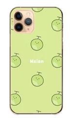 iPhone11Pro ケース カバー アイフォン11 プロ スマホケース ハードケース メロン めろん フルーツ 果物 韓国 かわいい ゆるい ゆるキャラ パステル グリーン スマイル カラー05