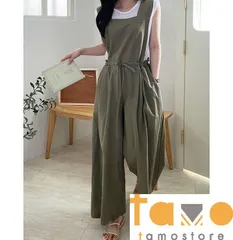 春夏 韓国風 サロペット パンツ ワイドパンツ レディース オールインワン パン