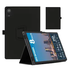 新品 For LUCA TE08D2M64-V1B タブレット用 ケース 8インチ [YEZHU] 指紋防止 薄型 軽量 全面保護型 マ スタンド機能付多角度回転式き高級スマート LUCA TE08D2M64-V1B ケース カバー (ブラック)