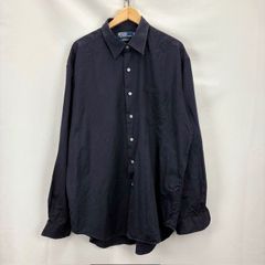 黒L marlowe シルクコットン ラルフローレン ビンテージ開襟長袖シャツ