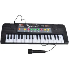 37鍵盤 マイク付き 電子キーボード 多機能 鍵盤ピアノ 24デモ 8リズム 3トーン 子供 玩具 おもちゃ 楽器[送料無料(一部地域を除く)]