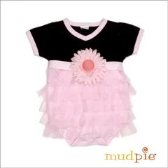 ❤︎マッドパイ❤︎新品❤︎プリンセス　シフォン　お花　ロンパース　0-6M❤︎のサムネイル