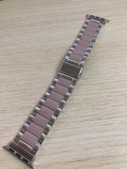 38/40mm アップルウォッチ バンド 調整器具付属 ベルト ステンレス Apple Watch シルバー×ピンク 38-s×p