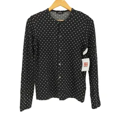 【未使用品】トリココムデギャルソン 丸襟ボーダーカーディガン □美品トリココムデギャルソン2way透かし編み丸襟ニット