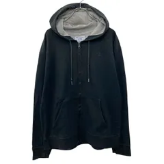 Champion ジップアップ 無地 スウェット パーカー L ブラック チャンピオン 裏起毛 ビッグサイズ 古着卸 アメリカ仕入 a709-5624